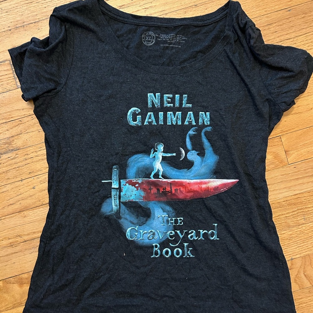 Out of Print Neil Gaiman The Graveyard Book Black Tee